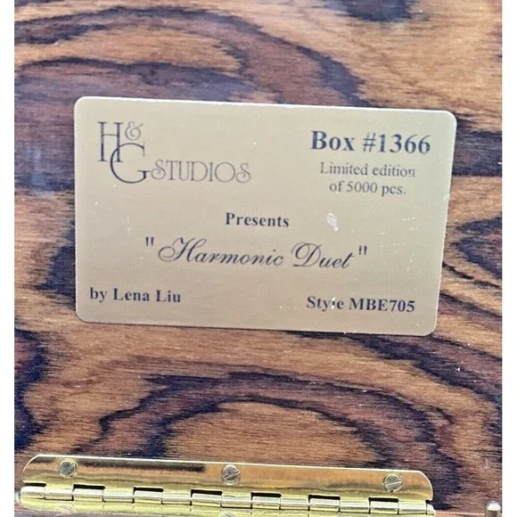 Lena Lui Ercolano Italy Wooden Music Box Presents Harmonic Duet by Lena Liu Decor